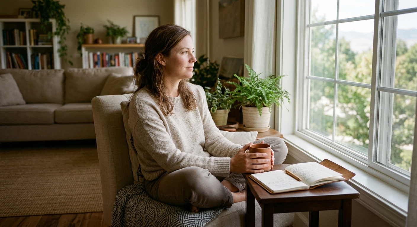 Photo: A person resting quietly at home after a treatment day
